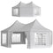 16' x 22' Wedding Event Party Tent High Peak Octagonal Outdoor Gazebo Canopy with Removable Walls, for Weddings, Parties, White