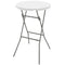 2.6ft Plastic Folding Picnic Table, Camping Table with Anti-Slip Foot Pads, White