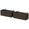 2 Pack 20 Inch Hanging Flower Pots, Railing Planter Box for Fence, Garden, Rattan Look, Brown