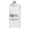 Slim Shoe Cabinet with 3 Flip Drawers, Shoe Storage Cabinet with Adjustable Shelves for Entryway, Holds 12 Pairs, White