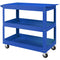 3 Tier Rolling Tool Cart with Wheels, 330 LBS Capacity Heavy Duty Utility Cart, Mobile Service Cart for Garage, Blue
