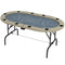 Soozier Foldable Poker Table Blackjack Texas Holdem Poker Game Table with Cup Holders, 70