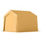 10' x 10' Outdoor Storage Shed Portable Garage with Roll-up Door for Motorcycle, Bike, Garden Tools, Beige