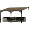 13' x 10' Lean to Gazebo, Hardtop Wall Mounted Outdoor Pergola with Polycarbonate Roof and Metal-Aluminium Frame