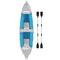 2-Person Inflatable Kayak, Foldable Inflatable Fishing Boat Canoe Set With Air Pump, Aluminum Oars, Blue