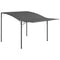 10x8ft Patio Metal Gazebo with Extendable Side Awning, Outdoor Shelter Shade Canopy Deck Awning, Dark Grey