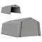 12' x 20' Portable Garage, Heavy Duty Carport Canopy with Ventilation Windows and Large Roll-up Door, Light Grey