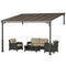 11' x 10' Outdoor Pergola, Wall Mounted Hardtop Lean-to Gazebo with Polycarbonate Roof and Metal-Aluminium Frame