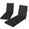 2-Piece Back and Seat Cushion Pillows Replacement, Patio Chair Cushions Set with Ties for Indoor Outdoor, Black