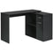 180° Rotating Home Office Corner Desk Storage Shelf Cabinet Black