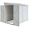 4.6' x 9' Steel Outdoor Storage Shed, Lean to Shed, Metal Tool House with Foundation Kit, Lockable Doors, Gloves and 2 Air Vents for Backyard, Patio, Lawn, White