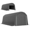 10' x 20' Portable Shed, Motorcycle Bike Tent with Roll-up Door, Galvanised Steel Frame for Garden Tools, Dark Grey
