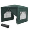 10'x10' Outdoor Pop Up Party Tent Wedding Gazebo Canopy with Carrying Bag (Dark Green)