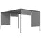 10' x 13' Outdoor Patio Pergola with Sliding Roof, LED Lights, Solar Powered for Garden, Lawn, Backyard, Dark Grey