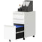 3 Drawer Filing Cabinet with Lock, Steel Office Storage Cabinet with Hanging Bar for A4, Legal, Letter Files, White