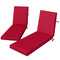 2-Piece Back and Seat Cushion Pillows Replacement, Patio Chair Cushions Set with Ties for Indoor Outdoor, Wine Red