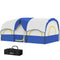 4-6 Person Camping Tent, 3 Room Cabin Tent, 3000mm Waterproof and UPF30+ with Sewn in Groundsheet and Carry Bag, Blue