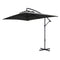 3(m) patio offset umbrella, with Cross Base - Dark Grey