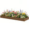 12 x 4 x 1ft Galvanized Raised Garden Bed, Reinforced Outdoor Planter Box with Open Bottom, Distressed Brown