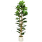 6FT Artificial Fiddle Leaf Fig Tree, Fake Potted Tree with Solid Wood Trunks and Lifelike Leaves for Indoor Decor, Green