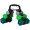 Soozier 40 LBS Hex Dumbbell Set with Vertical Rack, Adjustable Dumbbells, Hand Weights for Home Gym Strength Training, Green
