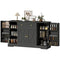 Sideboard Buffet Cabinet, Farmhouse Coffee Bar Cabinet with Door Shelves, Adjustable Shelves, Drawer, Barn Doors, Black