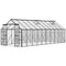 20' x 8' x 6.9' Walk-in Greenhouse with Adjustable Roof Vent, Rain Gutter and Sliding Door for Winter, Large Aluminum Greenhouse, Clear