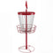 Soozier 24-Chain Portable Practice Basket for Disc Golf Target Stand, Lightweight Basket w/ Carry Bag, Red and Silver
