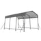 11 x 15FT Metal Carport, Heavy-Duty Carport Canopy with Reinforced Frame & Galvanized Steel Roof, Dark Grey