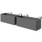 2 Pack 20 Inch Hanging Flower Pots, Railing Planter Box for Fence, Garden, Rattan Look, Grey