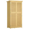 3' x 5' Wooden Garden Storage Shed, Sheds & Outdoor Storage with Asphalt Roof & 2 Large Wood Doors with Lock, Natural