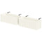2 Pack 20 Inch Hanging Flower Pots, Railing Planter Box for Fence, Garden, Rattan Look, White