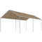 10' x 20' Carport Heavy Duty Galvanized Car Canopy with Included Anchor Kit, 3 Reinforced Steel Cables, Khaki