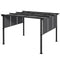 10' x 12' Metal Pergola, Outdoor Pergola with Retractable Canopy, for Garden, Patio, Backyard, Deck