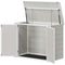 41 Cu. Ft. Outdoor Storage Shed, Outdoor Horizontal Trash Can Storage with Chain Lid, Lockable Storage Box, Light Grey