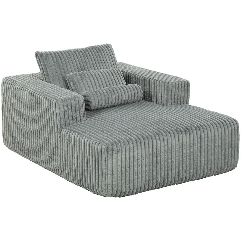 Sofa Bed, Sleeper Chair Bed with Pillow, Single, Grey