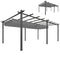 11.7' x 19.6' Retractable Pergola Canopy, Aluminum Pergola for Grill, Patio, Garden, Deck