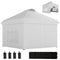 10' x 10' Pop Up Canopy Tent, Instant Sun Shelter, Tents for Parties, with Wheeled Carry Bag, White