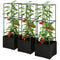 3 Packs Tomato Cages with 13.5 Gallon Grow Bags, Adjustable Square Plant Support Trellis
