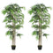 6FT Artificial Bamboo Tree Set of 2, Fake Plant with 1530 Leaves, Greenery Plant in Nursery Pot for Indoor, Green