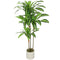 4FT Dracaena Fake Plant, Artificial Plant with Bendable Trunks for Home Office Decor, Green