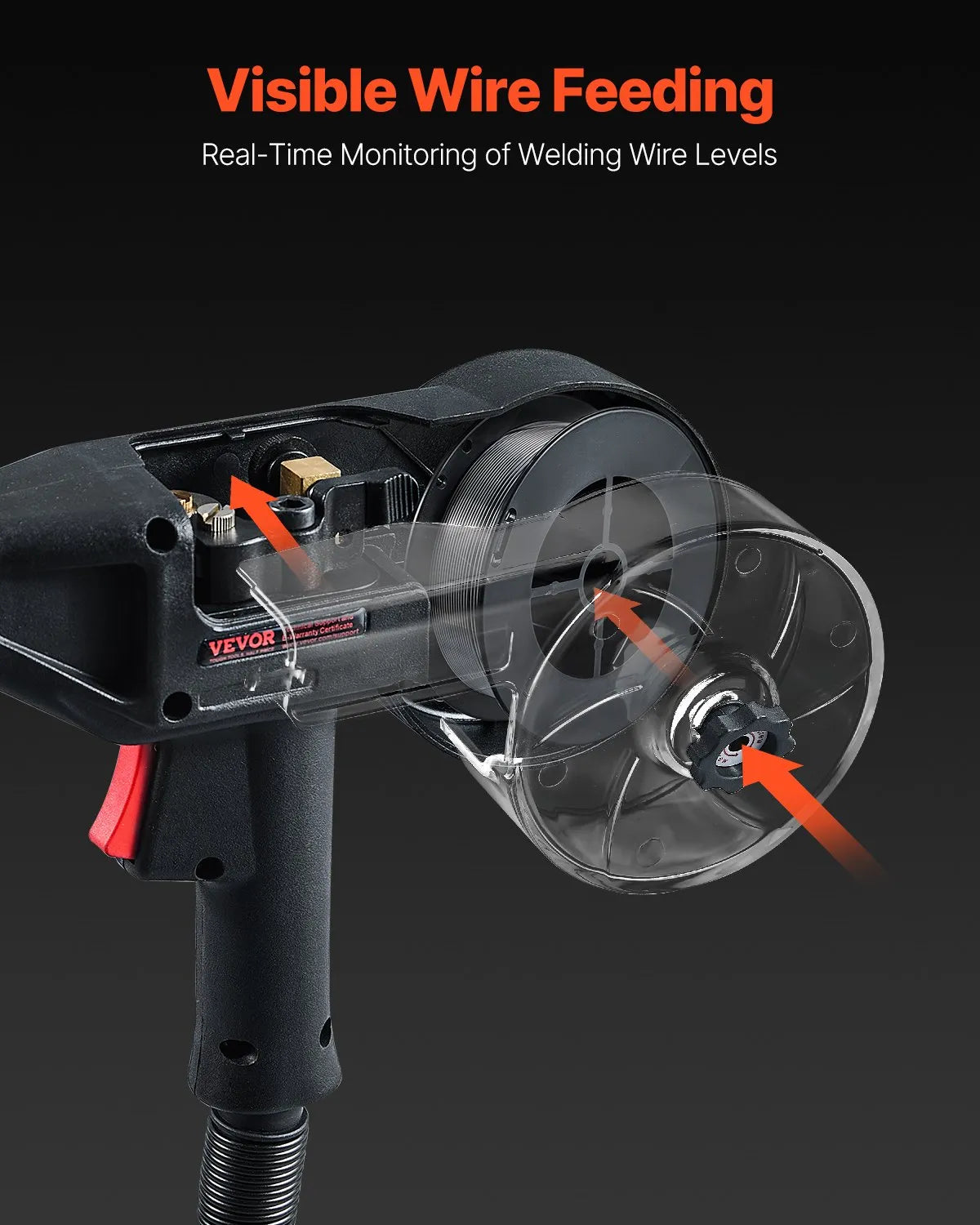 VEVOR 200Amp Spool Gun with 10FT Cable Suitable for 0.030" 0.035" Welding Wires