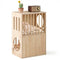2-tier Wooden Cat Condo Indoor Symmetrical Cat House with Removable Cushions