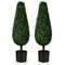 2 Pack 3 Feet Artificial Tower UV Resistant Indoor Outdoor Topiary Tree
