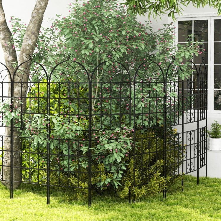 2/4 Pack 71 x 20 Inch Metal Garden Trellis for Climbing Plants-Set of 4
