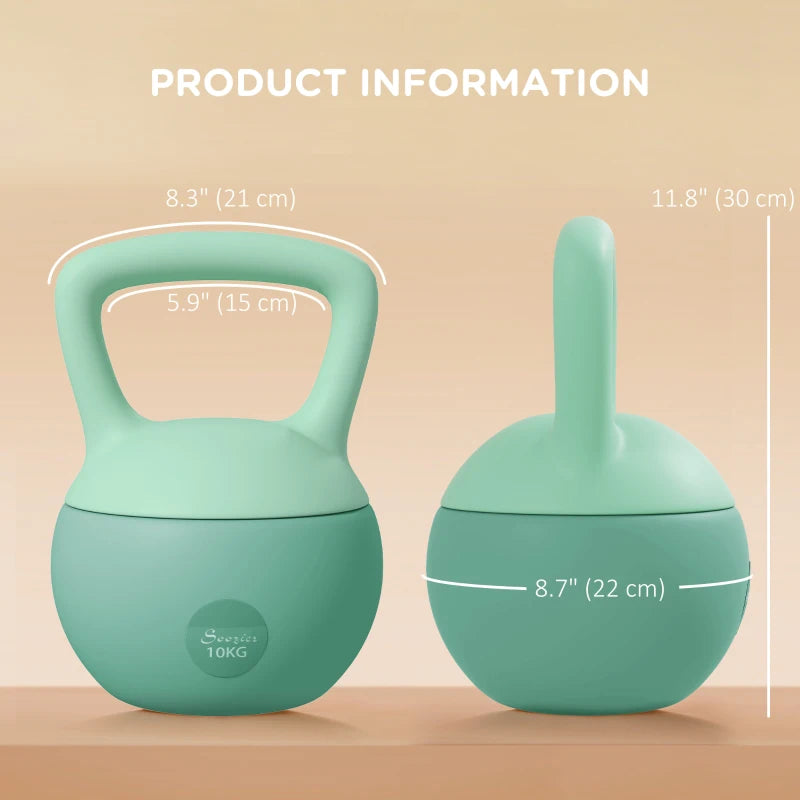 Soozier 22 lb Soft Kettlebell, Sand Filled Weight w/ Grip Handle, Kettlebell Weight for Full Body Workout and Strength Training