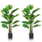 2 Pieces 5 Feet Artificial Monstera Tree Set