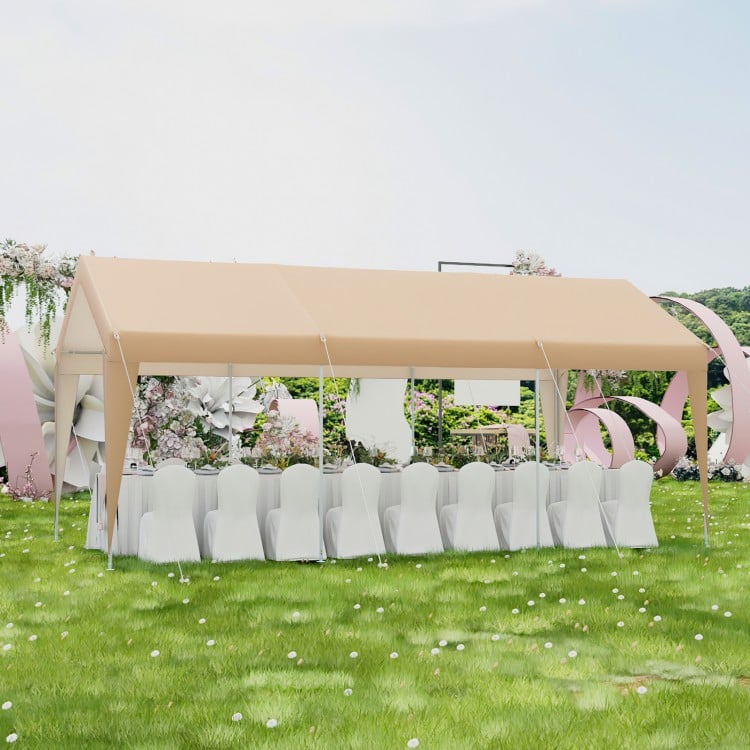 10 x 20 Feet Patio Heavy Duty  All-Weather Carport-without Sidewall