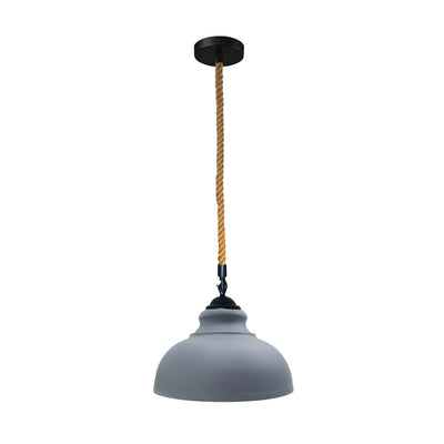 Industrial Hemp Rope Hanging Pendant Light Fixture Grey~1091 