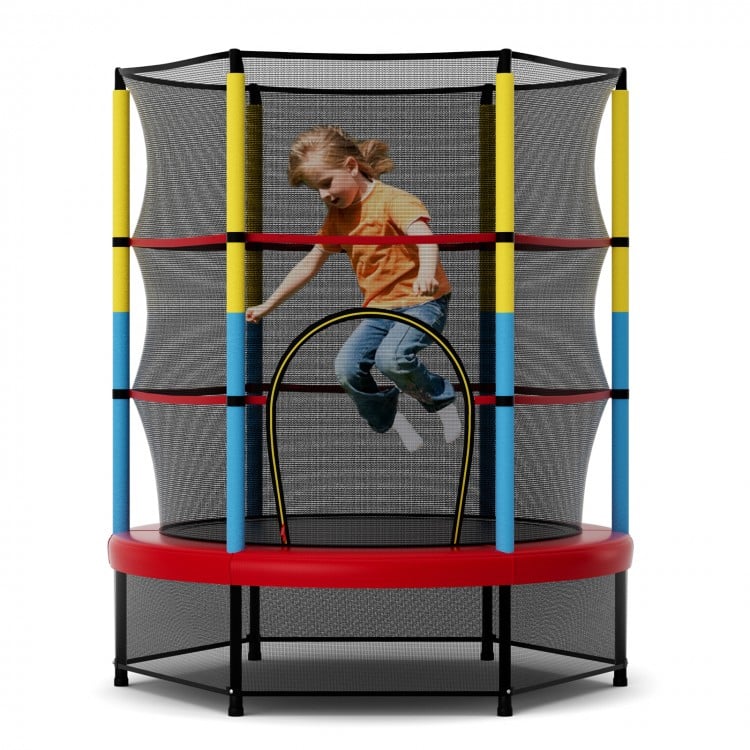 Kids Trampoline Recreational Bounce Jumper with Safety Enclosure Net